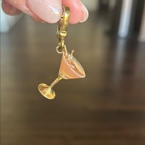 RARE Vintage Juicy Couture Gold Martini Glass Charm
